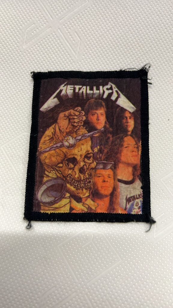 Nášivka Metallica - vintage 80´s 7,7cm x 9,8cm